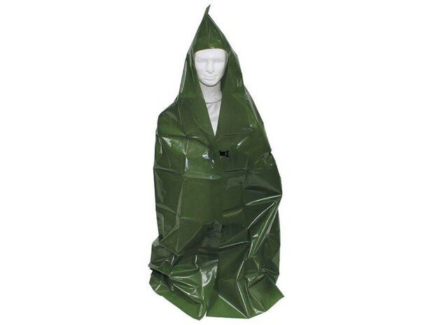 Czech army chemical protective poncho, OD green
