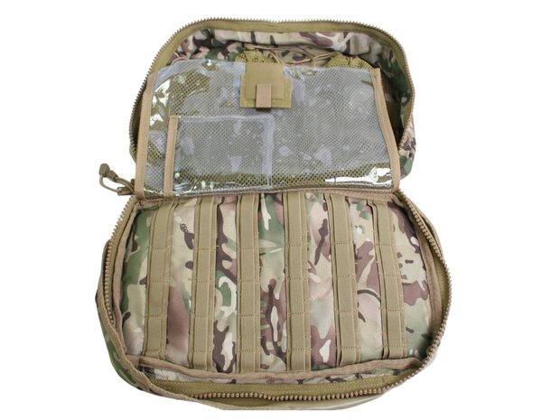 Kombat tactical PLCE medical side pouch modular with compartments, BTP multicam