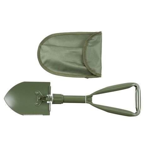 MFH Folding shovel 3-in-1 with cover, OD green