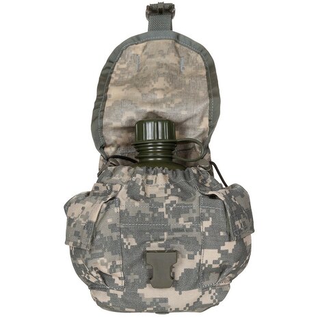 US-Feldflasche 1QT oliv grün mit Molle II canteen / general purpose pouch, UCP AT-digital