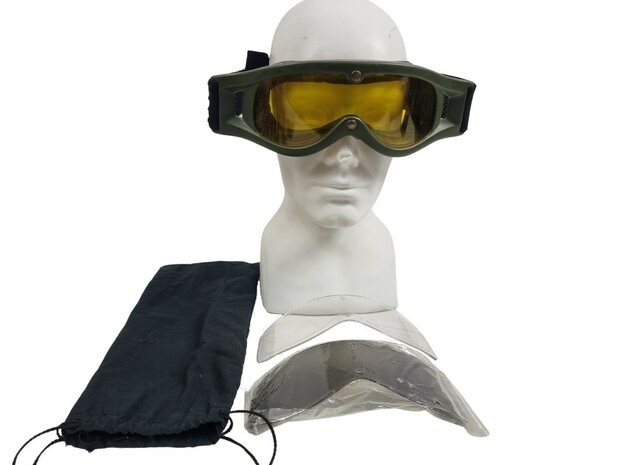 Bollé Defender ballistic safety glasses, shard-resistant, with 3 lenses and protective cover