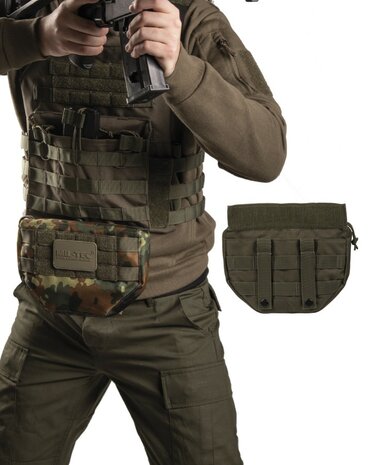 Mil-Tec Drop down pouch for plate carrier vests, OD green