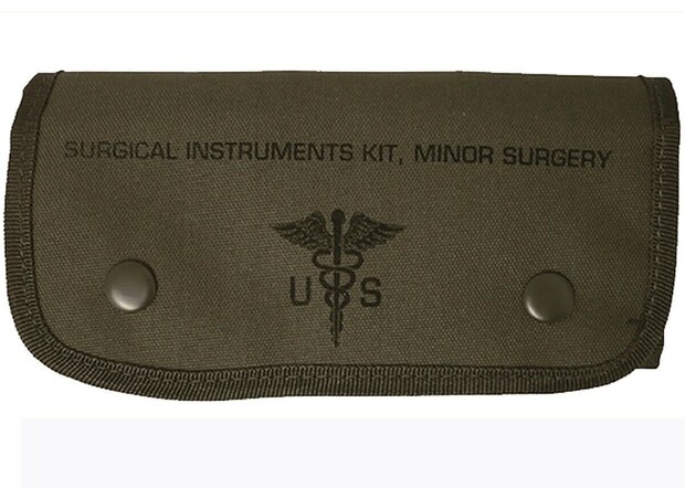 Mil-Tec US Chirurgisches Set 12-teilig mit Tasche, oliv grün
