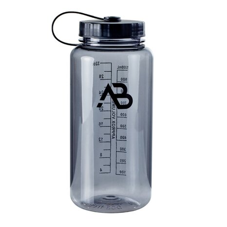 AB Feldflasche transparent 1000 ml, große Öffnung, BPA-frei
