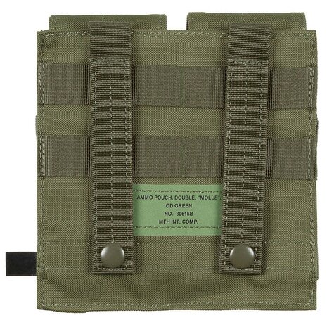 Porte chargeur MFH, "MOLLE", double, vert olive