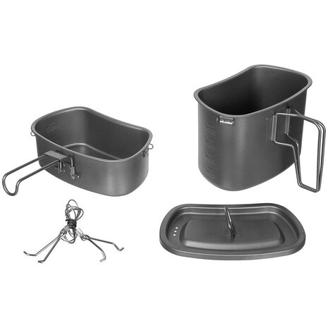 Fox outdoor titanium field cup cooking set 3-piece with bag