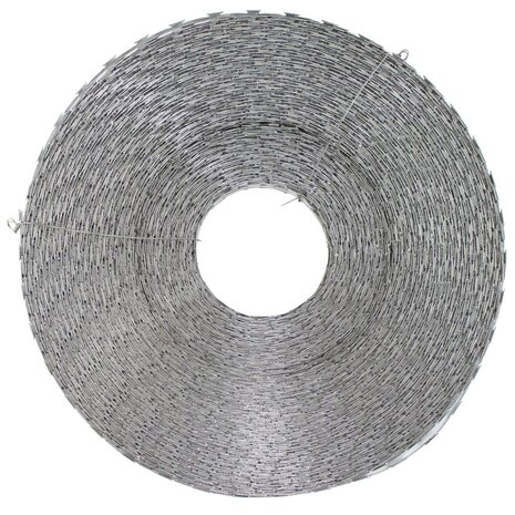 MFH barbed wire roll, galvanized metal, 120 meters
