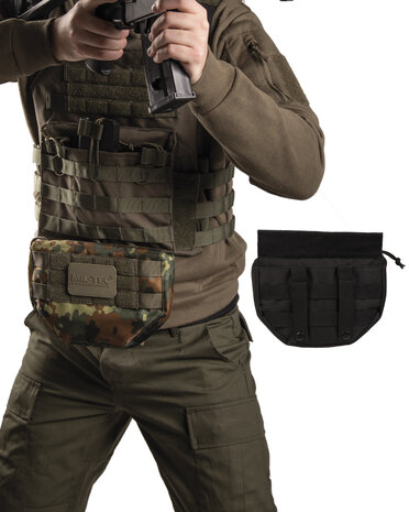 Mil-Tec Drop Down Pouch für Plattenträgerwesten, schwarz