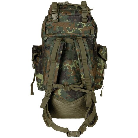 MFH Bundeswehr Molle Combat Rucksack, 65l, Aluminiumrahmen, Flecktarn