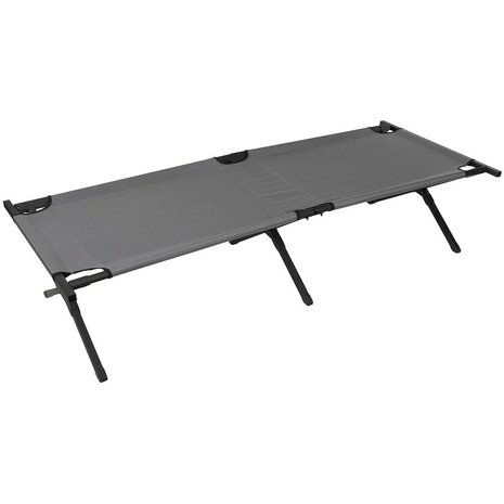 Tesco 1-person folding cot / field bed, metal frame, anthracite