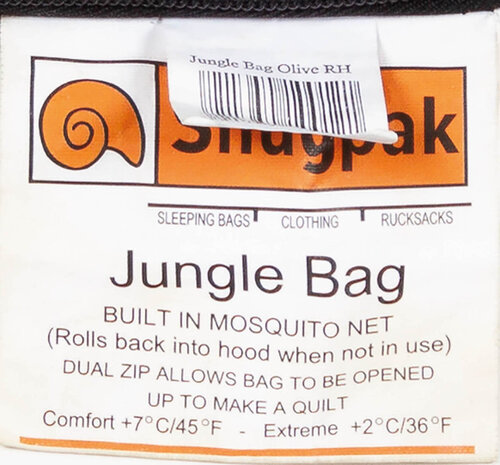 Snugpak Jungle Bag slaapzak, olijfgroen