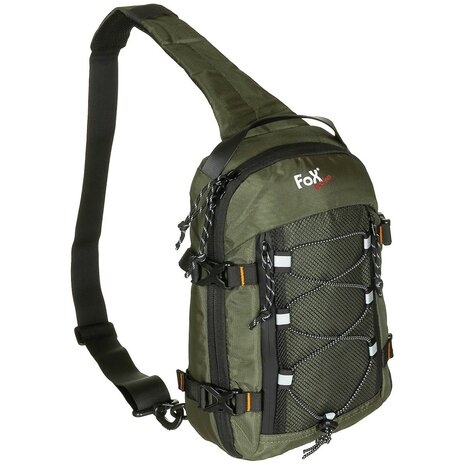 Fox outdoor One strap backpack / sling bag compact 5L, olive green