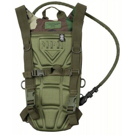 MFH Hydration Backpack, with TPU Bladder, "Extreme", Woodland camo