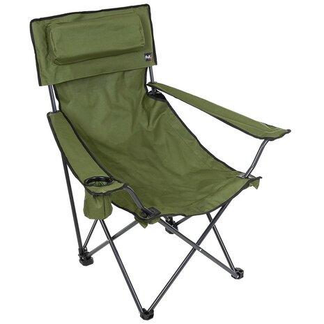 Fox outdoor Folding chair, "Deluxe", OD green, back- and armrest