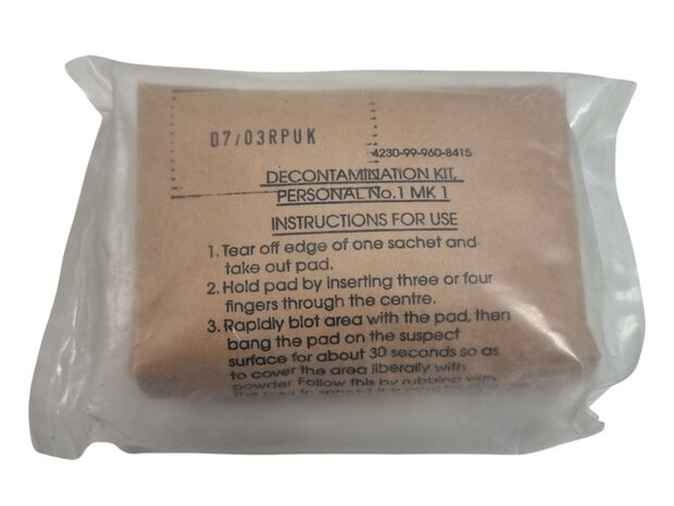 GB RPUK CBRN Personal Decontamination Kit – No.1 Mk1