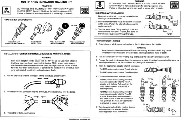 Camelbak Hydrolink multi purpose CBRN set voor de hydration system rugzak, zwart/grijs