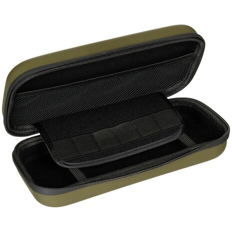 MFH case rigide grande avec bandes velcro, vert olive