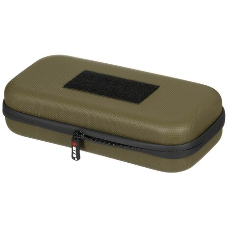 MFH case rigide grande avec bandes velcro, vert olive