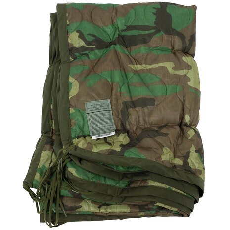 US army poncho liner (Woobie), woodland camo