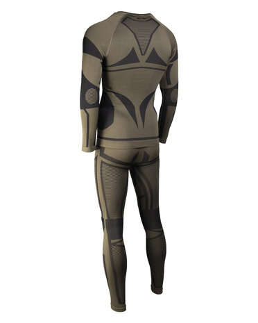 Mil-Tec Thermal Base Layer Set, Hose + Pullover, Performance ECW, olivgrün