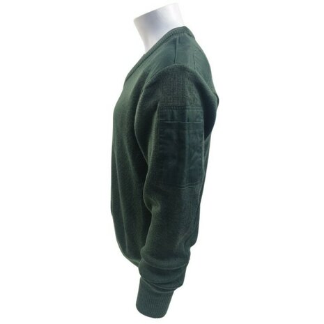 Dutch military police commando sweater wool/acrylic with v-neck, OD green