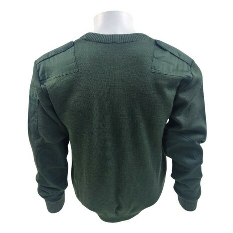 Dutch military police commando sweater wool/acrylic with v-neck, OD green