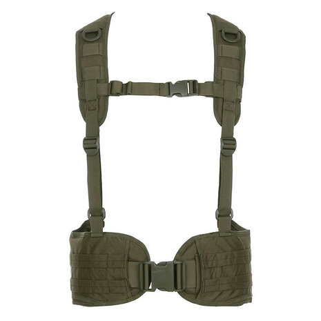 101 Inc Molle combat belt with harness, OD green