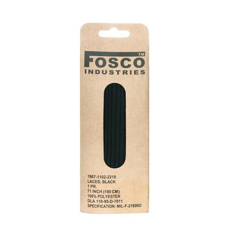 Fosco Schnürsenkel 180 cm, schwarz, Box 60 Paar