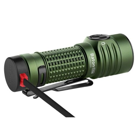 Olight Baton Turbo OD Green compact spotlight LED flashlight IPX8, Rechargeable 1100mAh