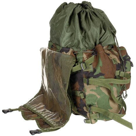 US army Rifleman combat Main bag Molle II 60L,zonder draagstel, Woodland camo