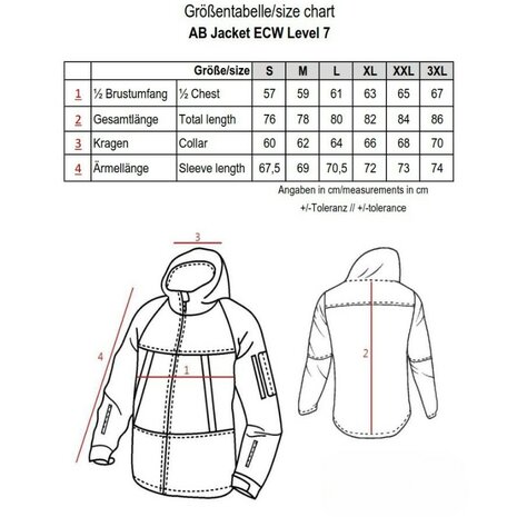 AB Soft Shell thermische jas ECW Level 7, winddicht en waterwerend, RAL 7013