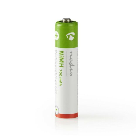 Nedis 1,2 V NiMH-Akku HR03 AAA 700 mAh, vorgeladen, 2er-Pack