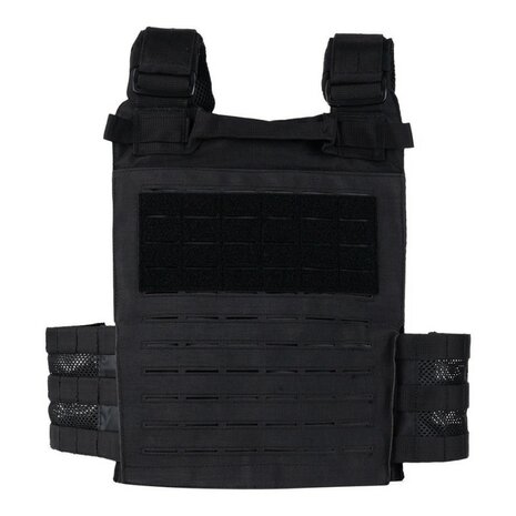 101 Inc QR plate carrier vest lasercut Molle, rapid release, zwart