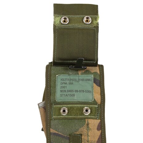 Holster d'épaule pour pistolet britannique, avec rabat et sangle d'épaule, DPM camo