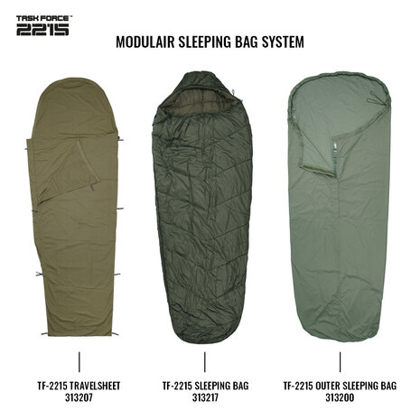 TF-2215 Doublure pour sac de couchage, vert olive