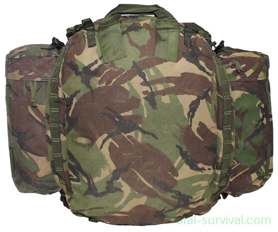British backpack 65L "PLCE Radio" with side pockets, DPM camo