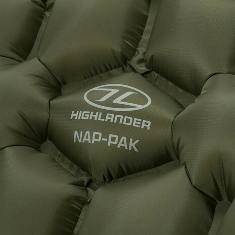 Highlander NAP-PAK inflatable sleeping mat, OD green