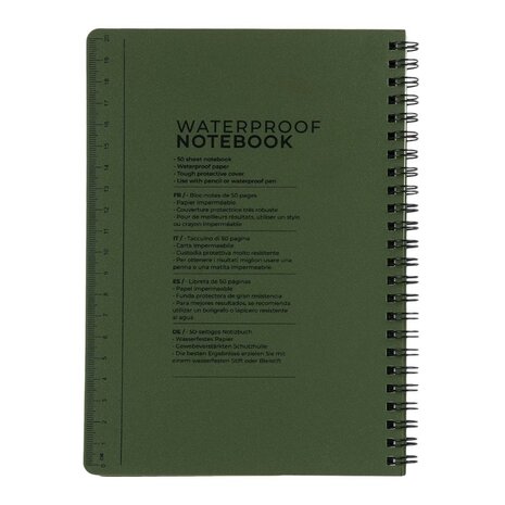 Highlander forces waterproof notitieboek A5, legergroen