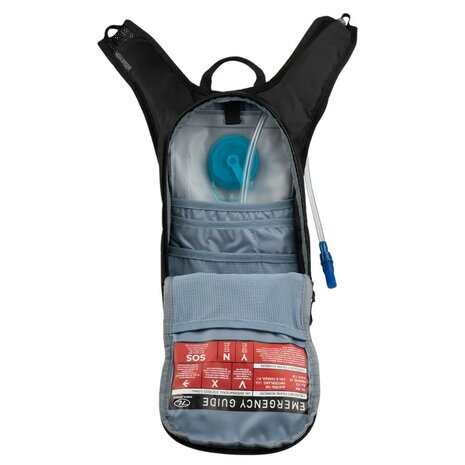 Highlander sac à dos avec système d'hydratation Bolt-Lite 1,5 L incl. Vessie en TPU, noire