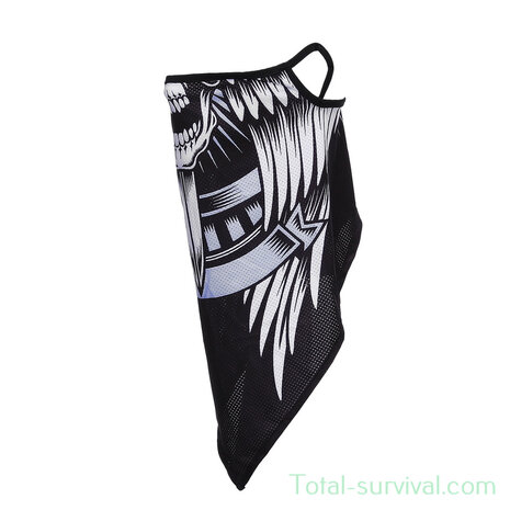 101 Inc Gezichtsmasker met oorlus skull met zwaard style 8
