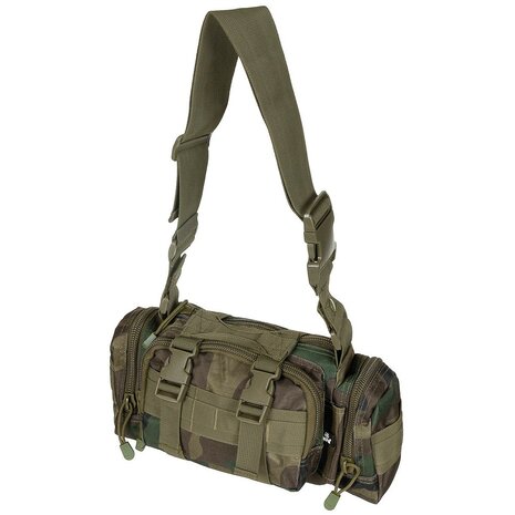 MFH Tactical hip bag / shoulder bag, Woodland camo