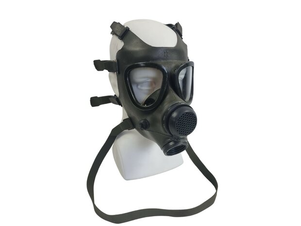 M85 Schutzmaske / Gasmaske mit Trinkschlauch und MP5-Tasche, EN-148 RD40, oliv grün