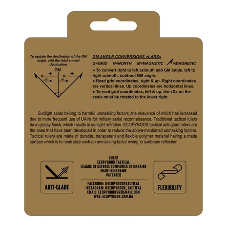 Ecopybook Tactische Liniaal / Gradenboog rond (130mm) NAVO