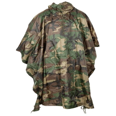 MFH Poncho, Rip Stop, woodland, 144 x 223 cm