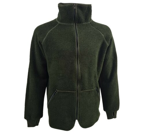 Dutch army cold weather fleece liner jacket, fire retardant, OD green