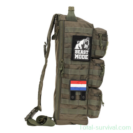 101 Inc MOLLE patch adapter hook + loop medium, zwart