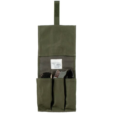 NL landmacht Schoenpoetsset, 3 borstels, olijfgroen