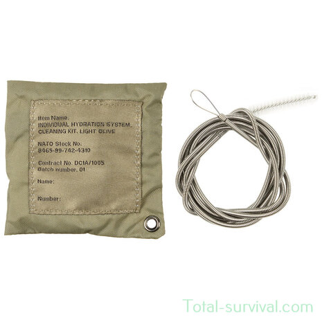 Kit de nettoyage de l'armée britannique pour vessie d'hydratation, pochette ranger vert