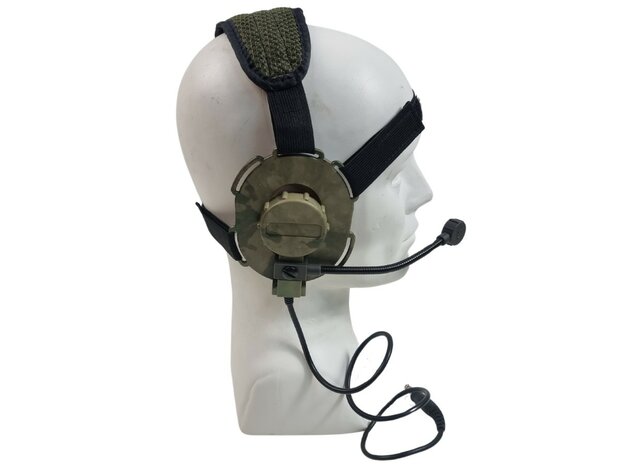 Z-Tactical Bowman EVO III headset Z029, Nato-jack aansluiting, ICC Foliage green