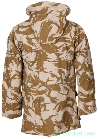Britse commando jas, Smock, met capuchon, winddicht, Desert DPM